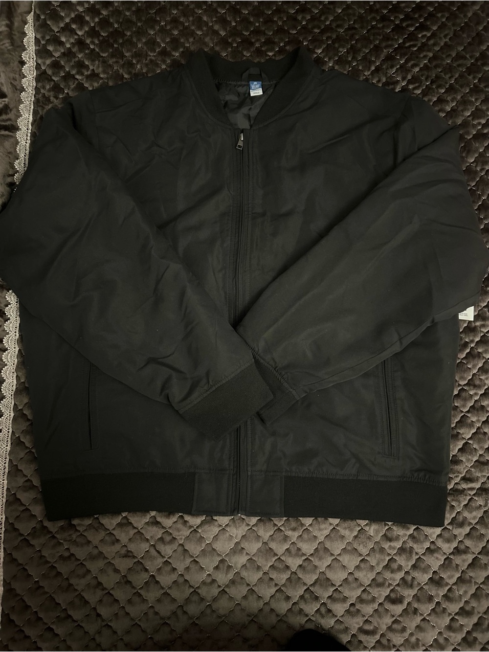Unisex Black Bomber Jacket - Brand Unspecified